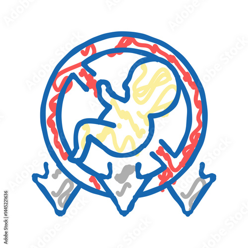 miscarriage baby icon doodle illustration