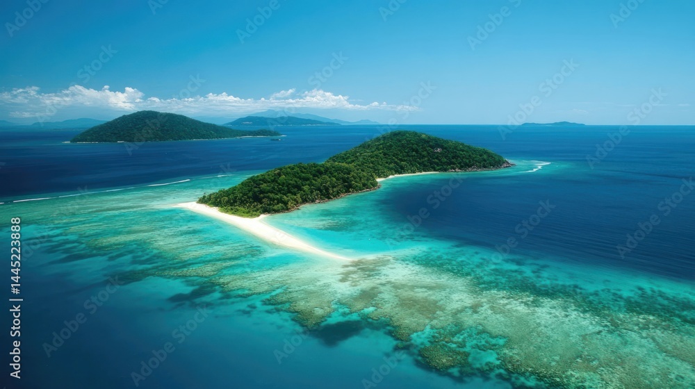 Aerial View of Tropical Island Paradise Aerial View of Tropical Island Paradise