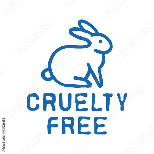 cruelty free icon doodle illustration