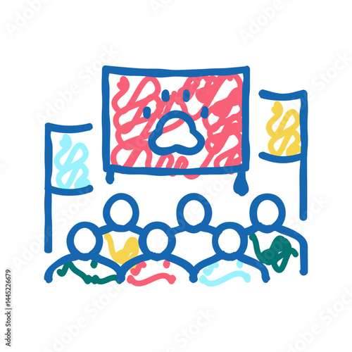demonstration for free animal icon doodle illustration