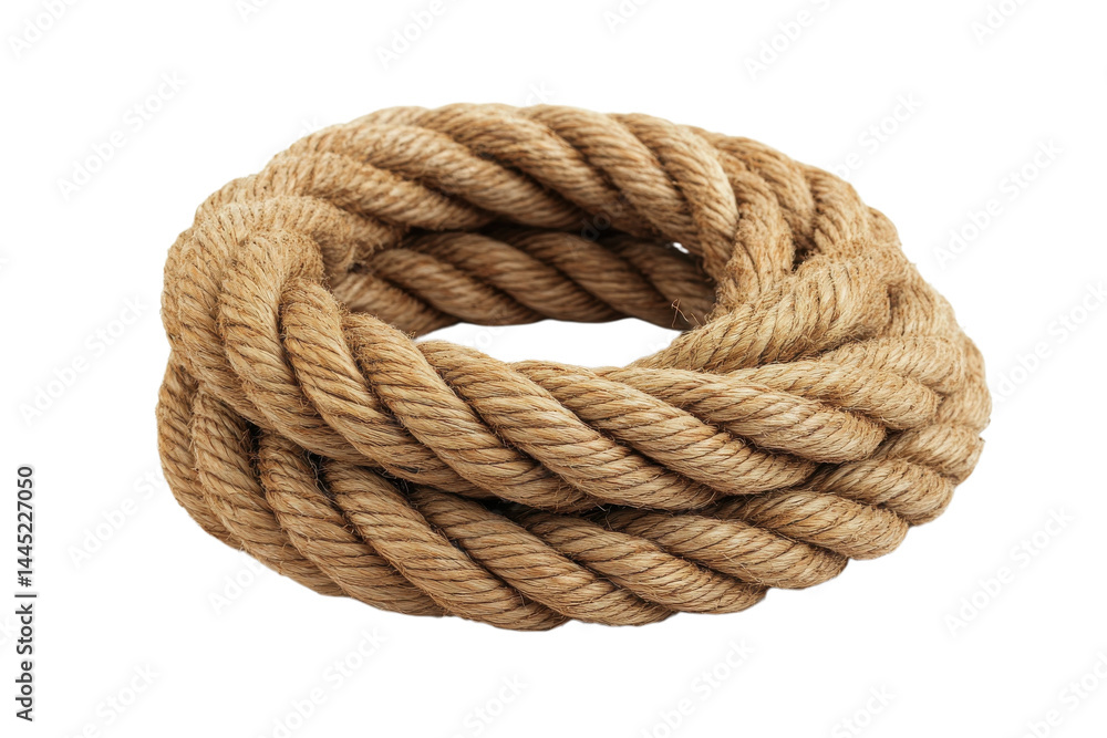 Thick Brown Twisted Rope Circle Nautical Texture Background Design Element Sea Cord Knot Coil Jute on transparent background Thick Brown Twisted Rope Circle Nautical Texture Background Design Element Sea Cord Knot Coil Jute on transparent background
