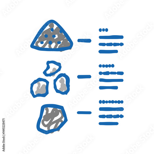 characteristics of stone icon doodle illustration