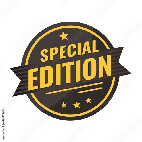 Special Edition – black vintage sticker, retro badge – vector illustration