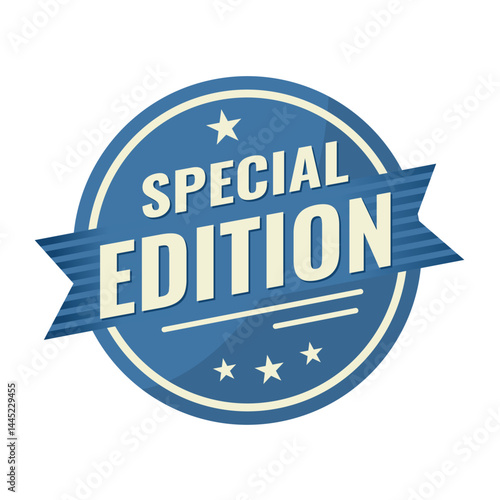 Special Edition – blue vintage sticker, retro badge – vector illustration