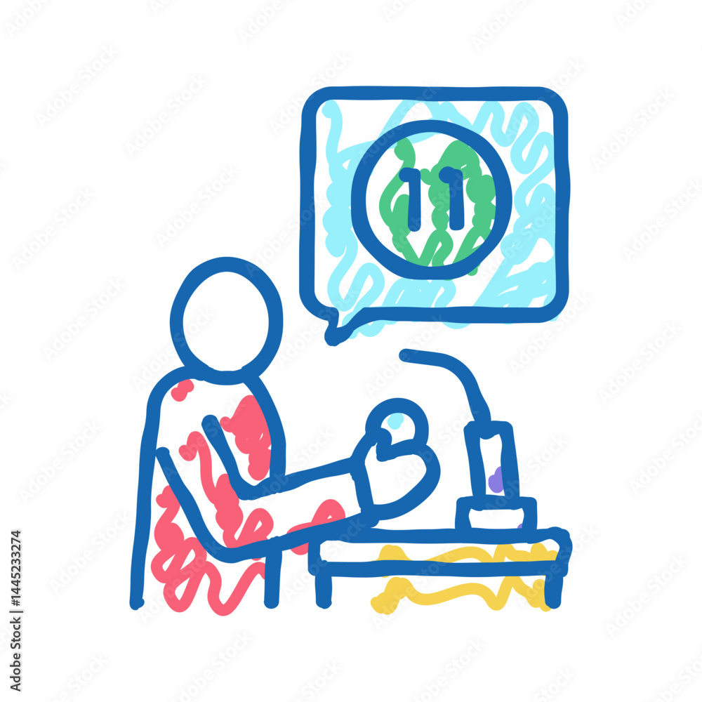 Fototapeta premium host lotto icon doodle illustration