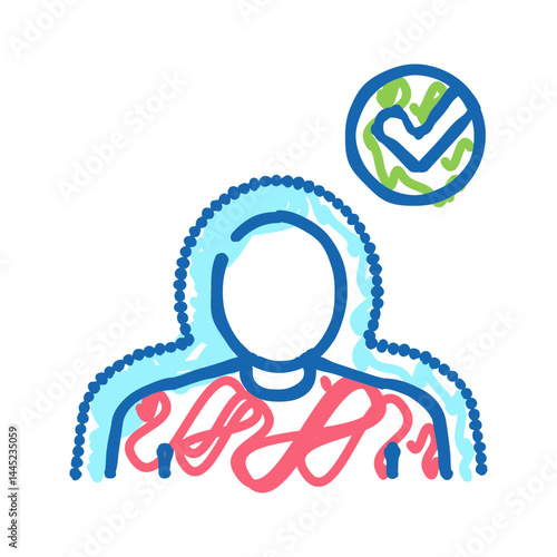 healthy human icon doodle illustration
