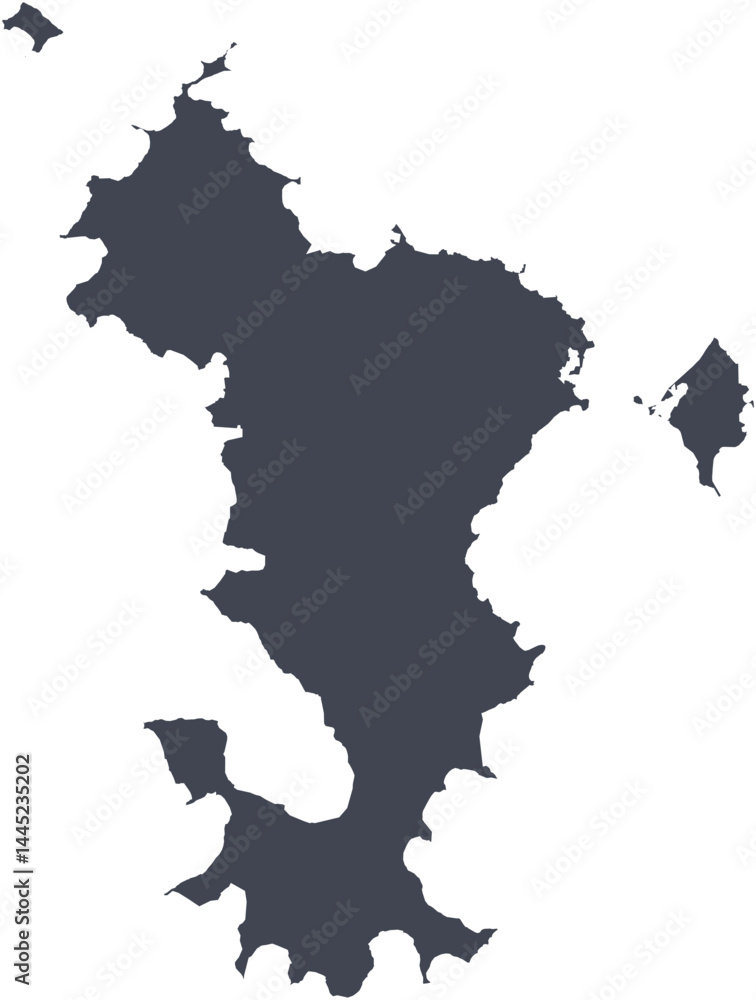 Vector map of Mayotte with clearly defined regions and island outline. Dark color scheme with white contours. Perfect for educational, infographic, and professional use. Vector map of Mayotte with clearly defined regions and island outline. Dark color scheme with white contours. Perfect for educational, infographic, and professional use.