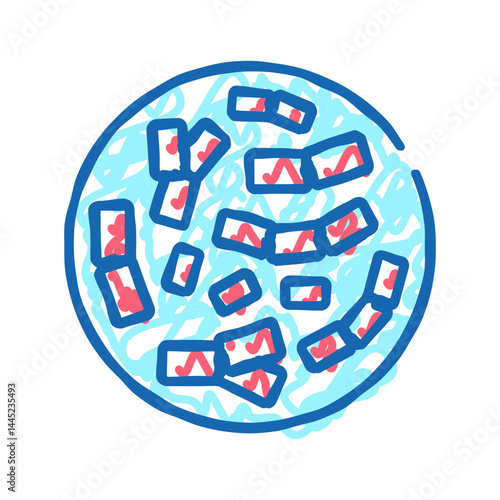 bifidobacterium probiotics icon doodle illustration
