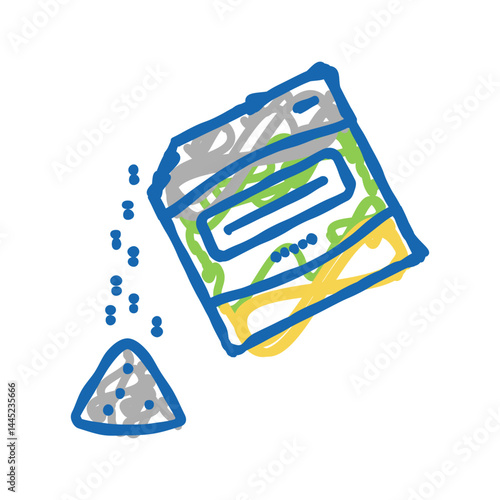 sorption probiotics icon doodle illustration