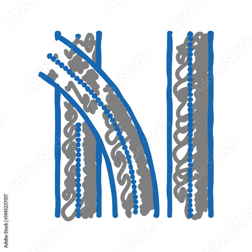 road multilevel interchange icon doodle illustration