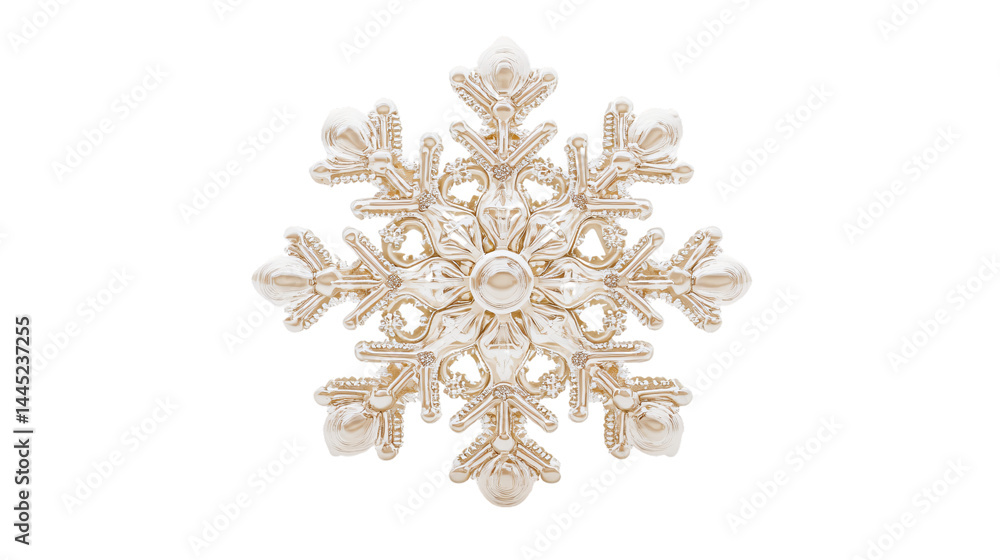 Snowflake on White Background - Professional High-Quality Isolated Photo Snowflake on White Background - Professional High-Quality Isolated Photo