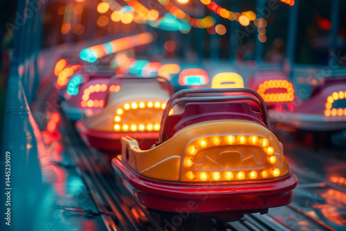 Experience thrilling and vibrant adventure of beautiful amusement park ride that will leave you exhilarated and filled with joy    