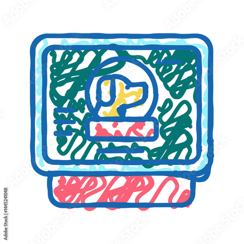 preserves food dog icon doodle illustration