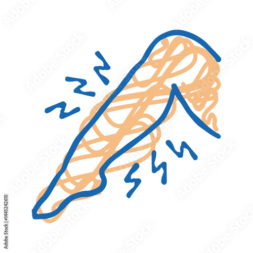 leg pain icon doodle illustration