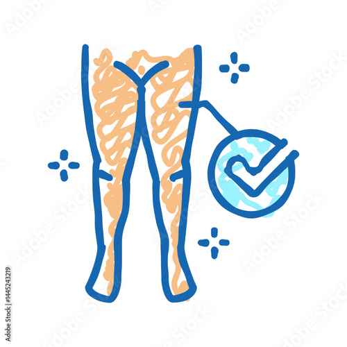 healthy legs icon doodle illustration