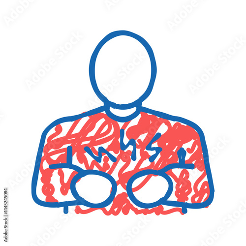 pain stomach icon doodle illustration