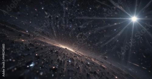 Diamond dust scattered across velvet night  Myriad stars shimmer, creating a breathtaking spectacle ,  beauty,  sparkle,  awesome