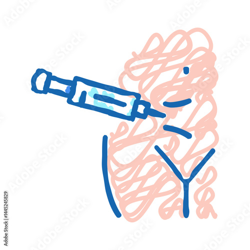 ovarian stimulation icon doodle illustration
