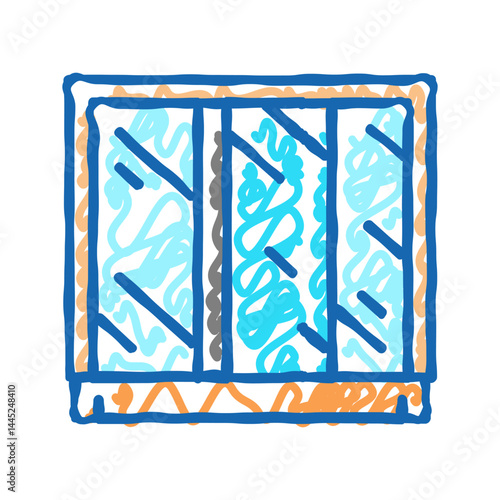 wardrobe mirror icon doodle illustration