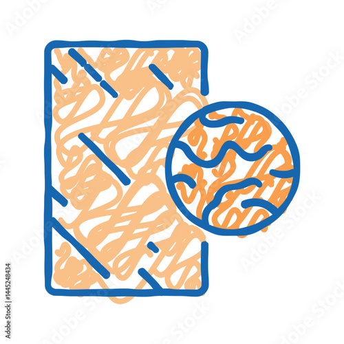 bronze mirror icon doodle illustration