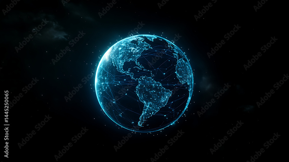 planet earth in space , binary code technology , glowing sphere on black background planet earth in space , binary code technology , glowing sphere on black background