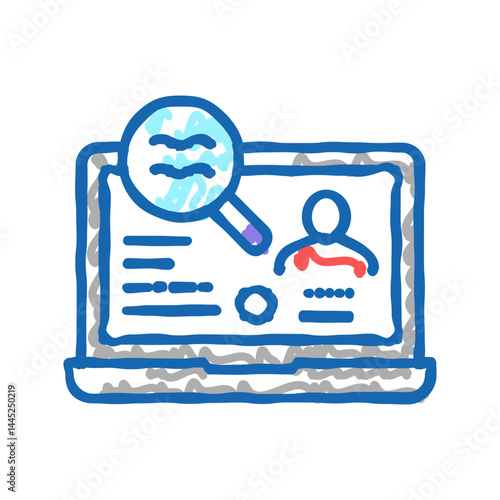 checking status allowance icon doodle illustration