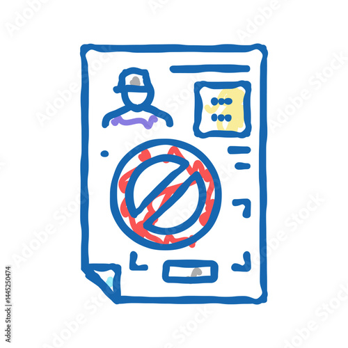 denial allowance icon doodle illustration