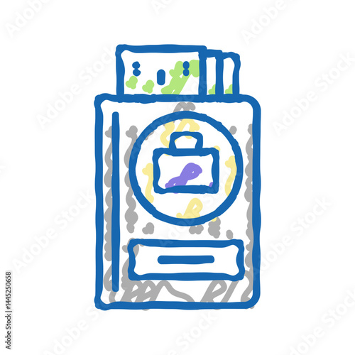 work pay allowance icon doodle illustration