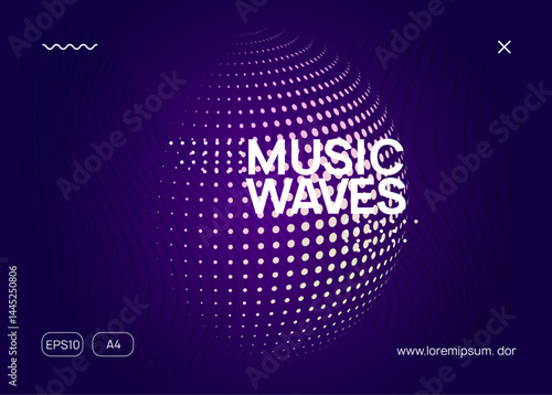 Edm Flyer. Violet Fest Banner. Discotheque Design. Trance Invite. Dance Concert Element. Green Sound Set. Soundwave Beat Invitation. Blue Edm Flyer