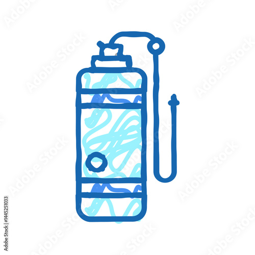 anesthesia gas cylinder icon doodle illustration