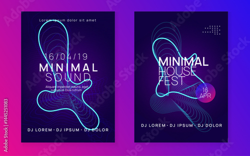 Party Design. Soundwave Beat Illustration. Green Edm Flyer. Sound Festival Element. Techno Banner. Violet Dj Magazine. Trance Invite. Blue Party Design