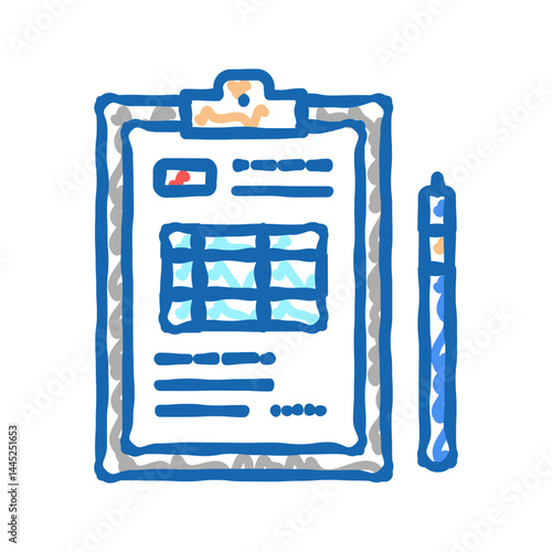 patient sleep under anesthesia icon doodle illustration