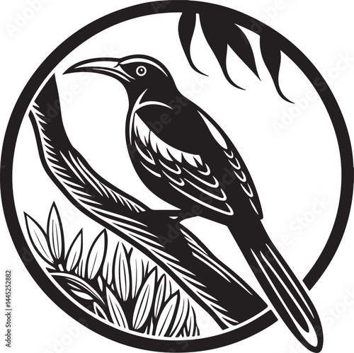 Montserrat Oriole bird silhouette