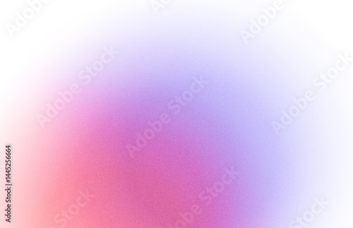 Pink purple blue color grainy gradient shape transparent background. Abstract color gradient cutout on transparent background. Vibrant grungy, noise texture effect