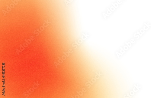 Obraz na płótnie Orange color grainy gradient shape transparent background. Abstract color gradient cutout on transparent background. Vibrant grungy, noise texture effect w salonie