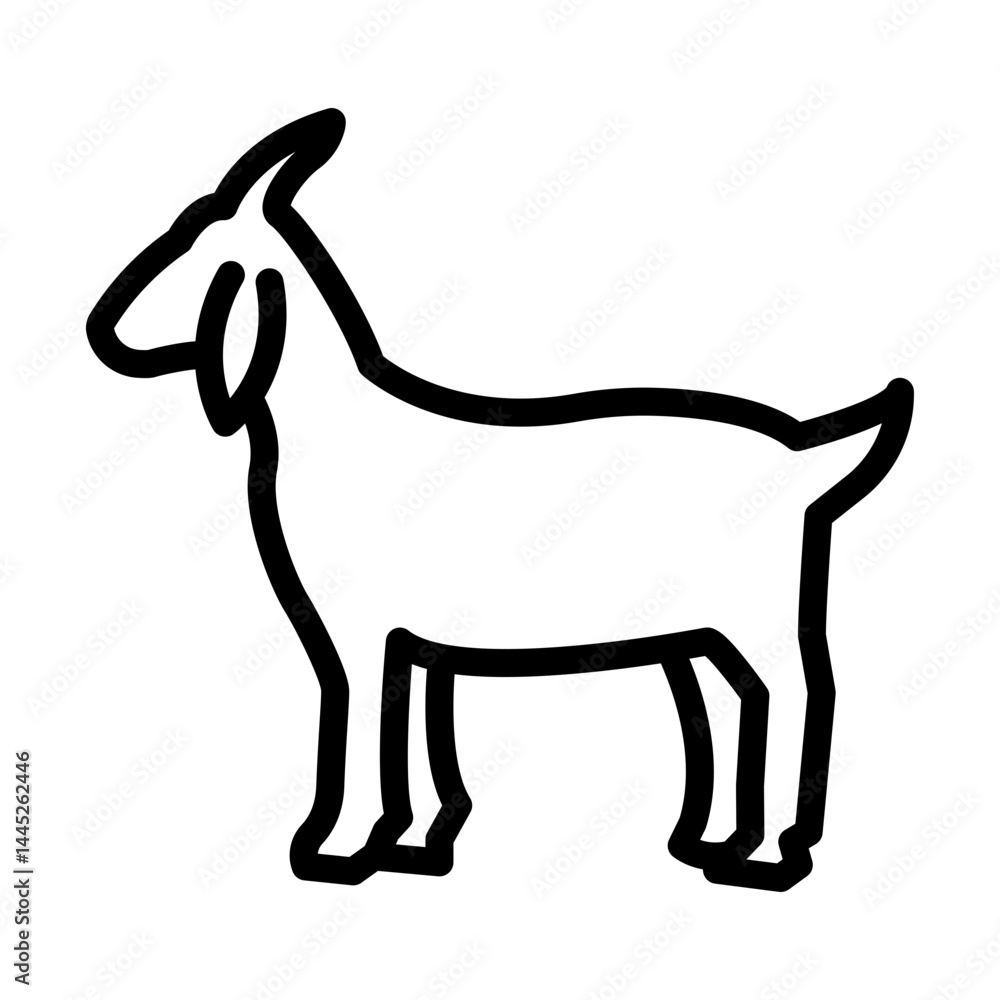 Goat line icon Goat line icon