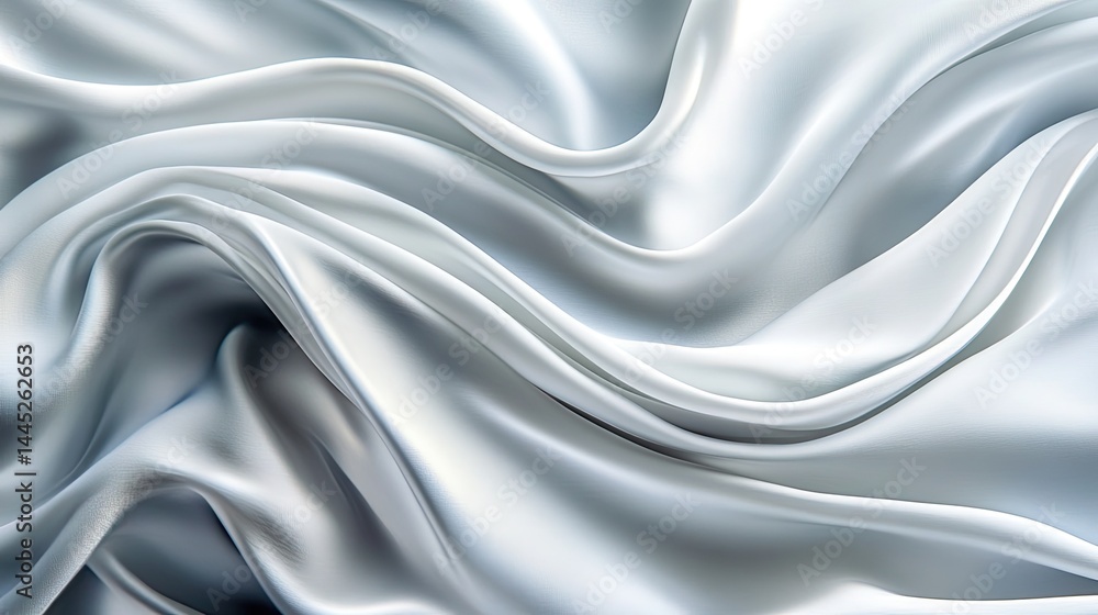 Silver Silk Drape Elegant Fabric Texture. Silver Silk Drape Elegant Fabric Texture.