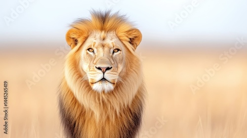 Majestic Lion in Savanna