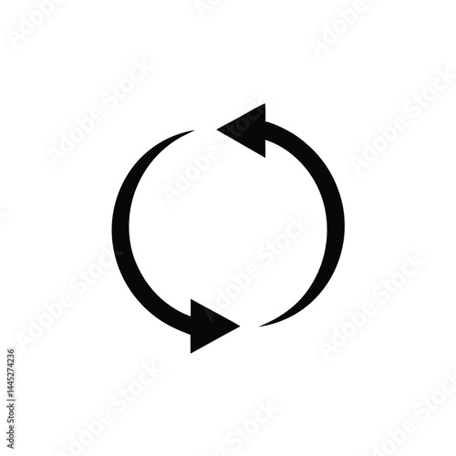 Rotating Circular Arrow Icon – Oval Shape with Opposing Arrows Representing Cycle or Refresh