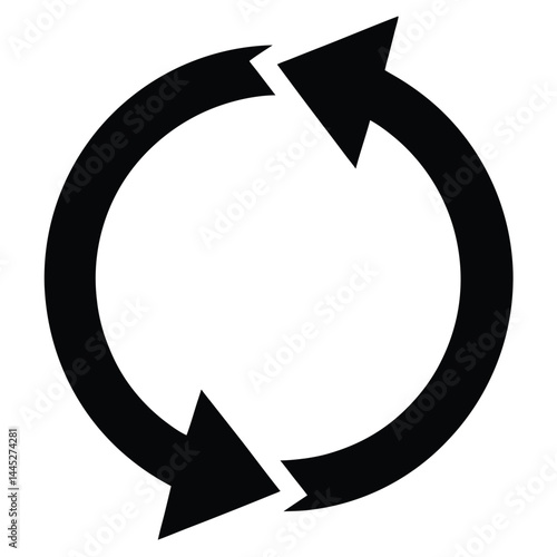 Rotating Circular Arrow Icon – Oval Shape with Opposing Arrows Representing Cycle or Refresh