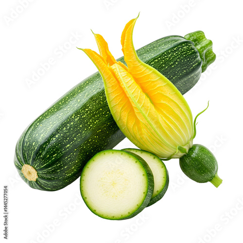zucchini on white