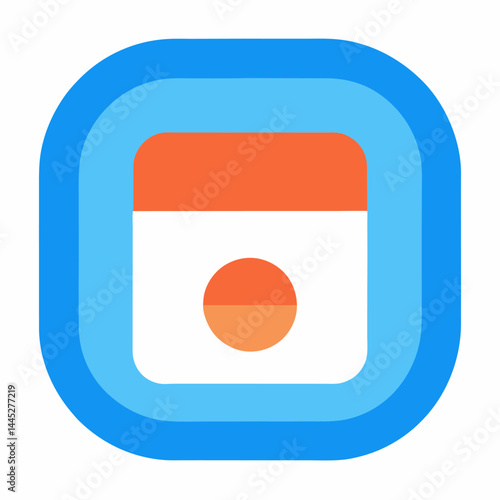 Mobile App icon on white background