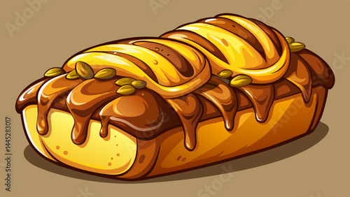 A hearty loaf with swirls of dark chocolate inside.
Rich aroma captured in a warm, fluffy design.
Crusty top and tender center speak of homemade care.
Transparent background for easy vector placement.