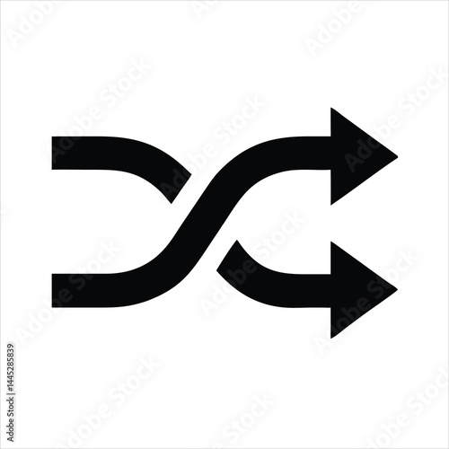 Rotating Circular Arrow Icon – Solid Black Oval Arrows Symbolizing Cycle or Refresh