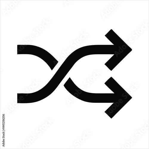 Rotating Circular Arrow Icon – Solid Black Oval Arrows Symbolizing Cycle or Refresh