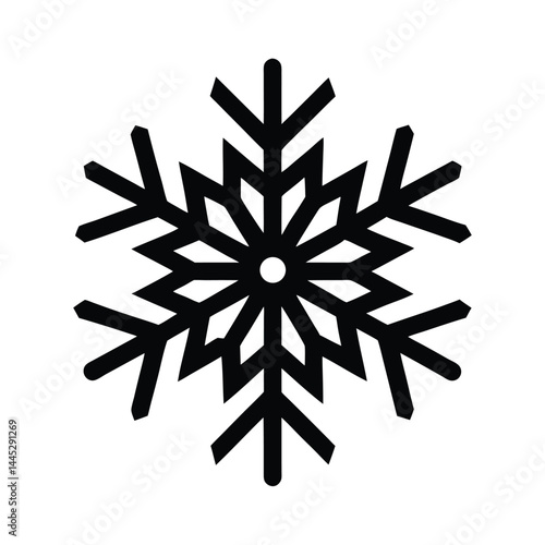 Snowflake Falling Icon Vector Illustration