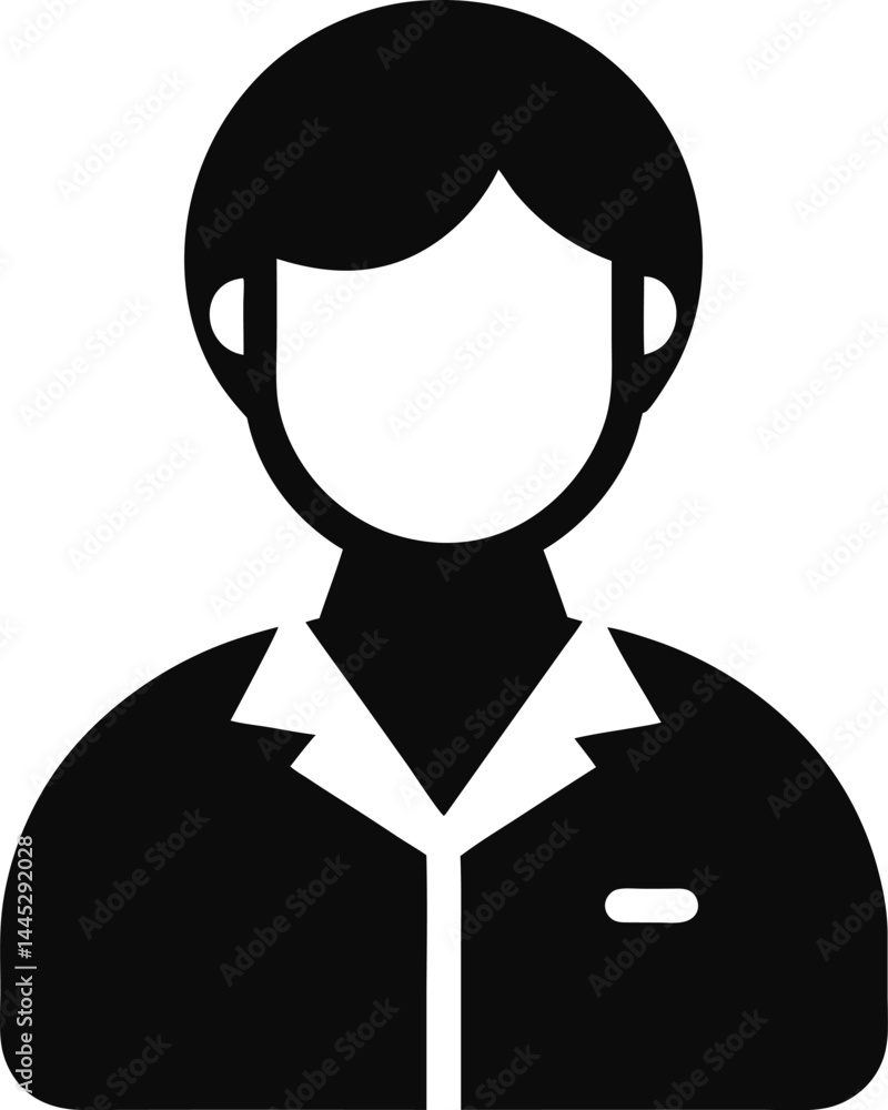 salesperson icon black silhouette vector illustration on transparent background salesperson icon black silhouette vector illustration on transparent background