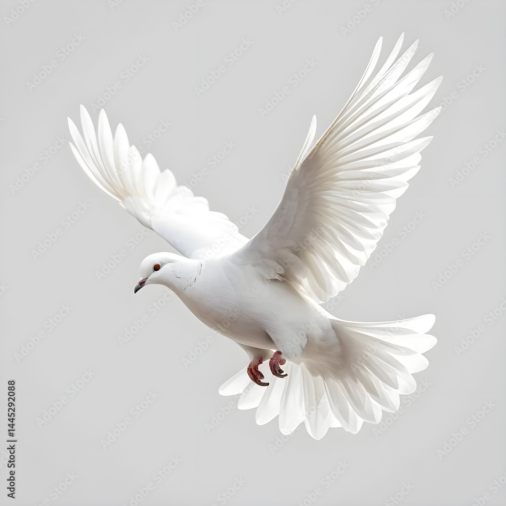 White Dove in Flight White Dove in Flight