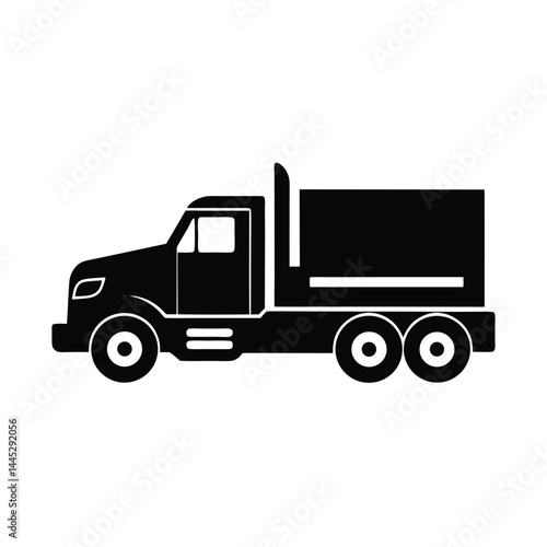 Tractor Trailer Truck Icon Vector Illustration