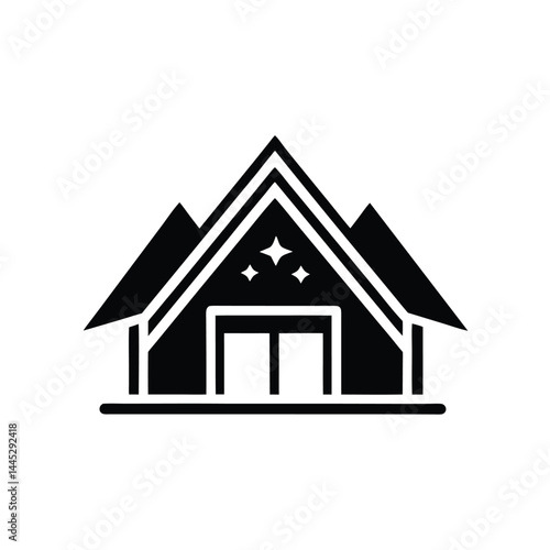 Trail Shelter Hut Vector Illustration